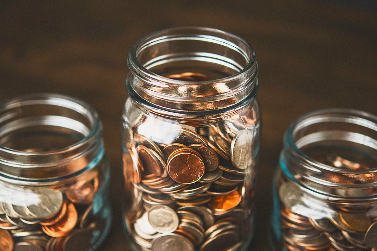 jars with coins