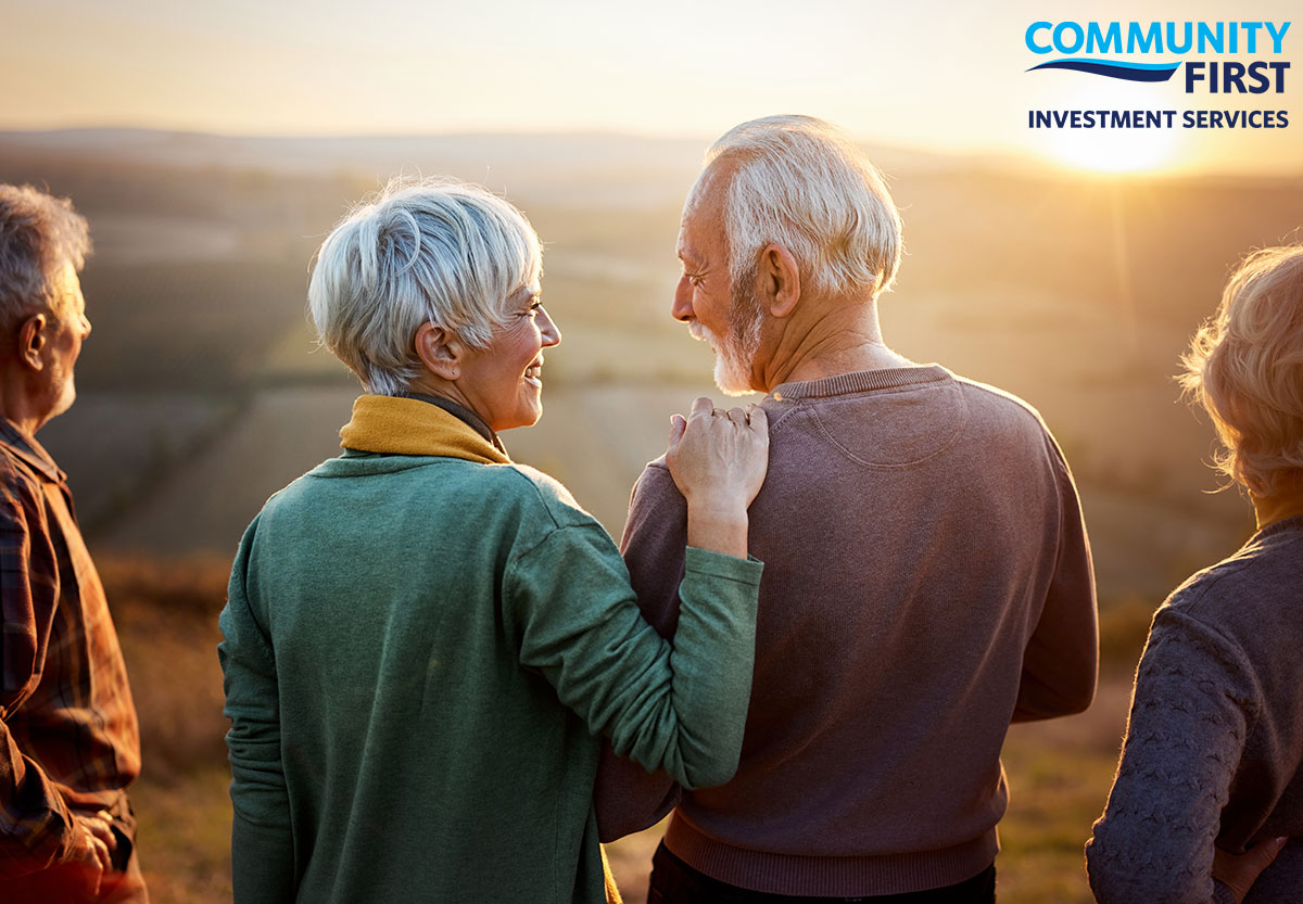 Seniors Overlooking a Horizon