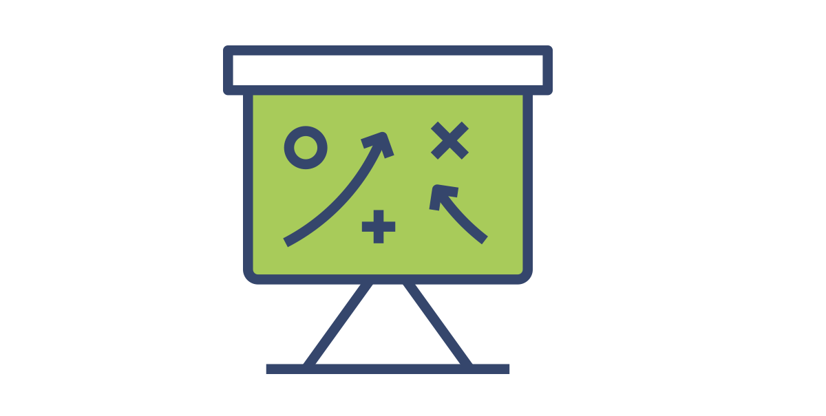 Presentation Board with Symbols icon