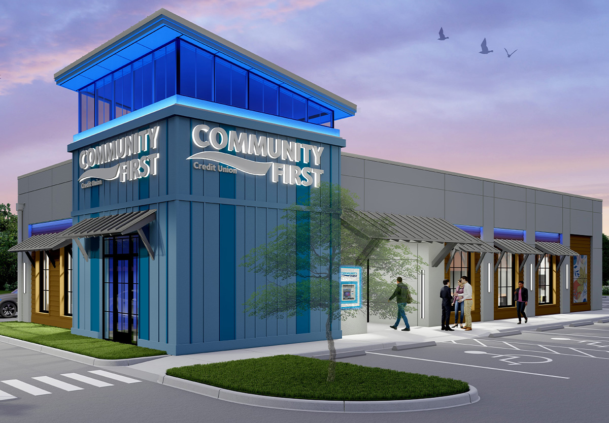 Rendering of Wildlight branch building