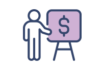 Figure with Sign Showing Dollar Symbol