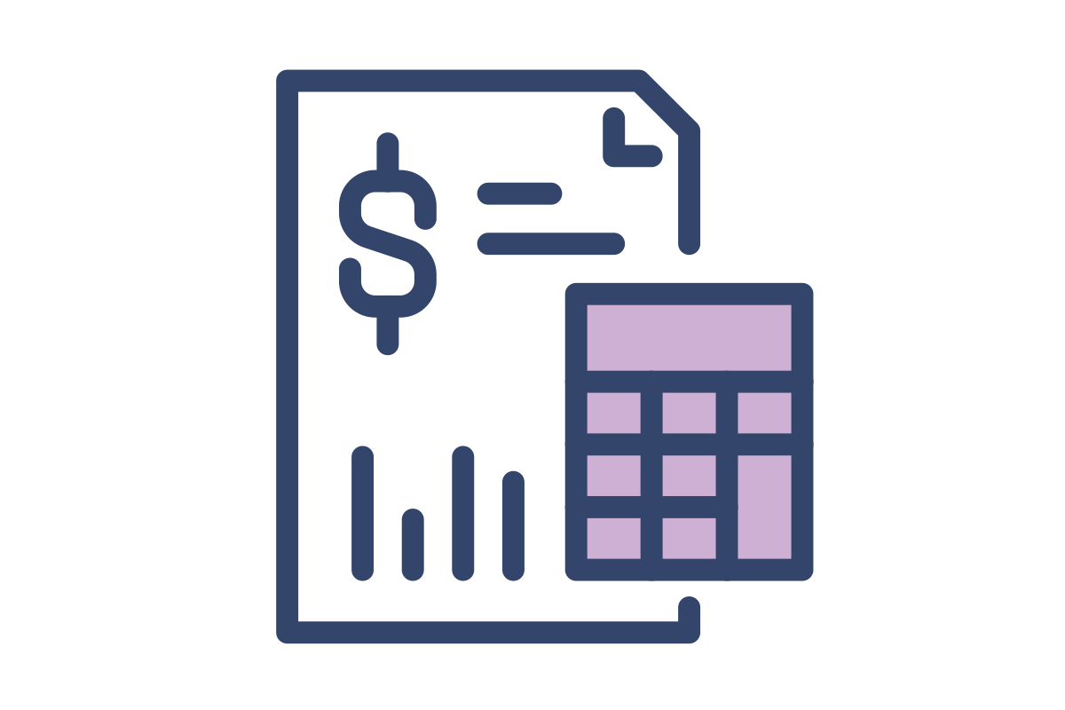Icon- Statement with calculator