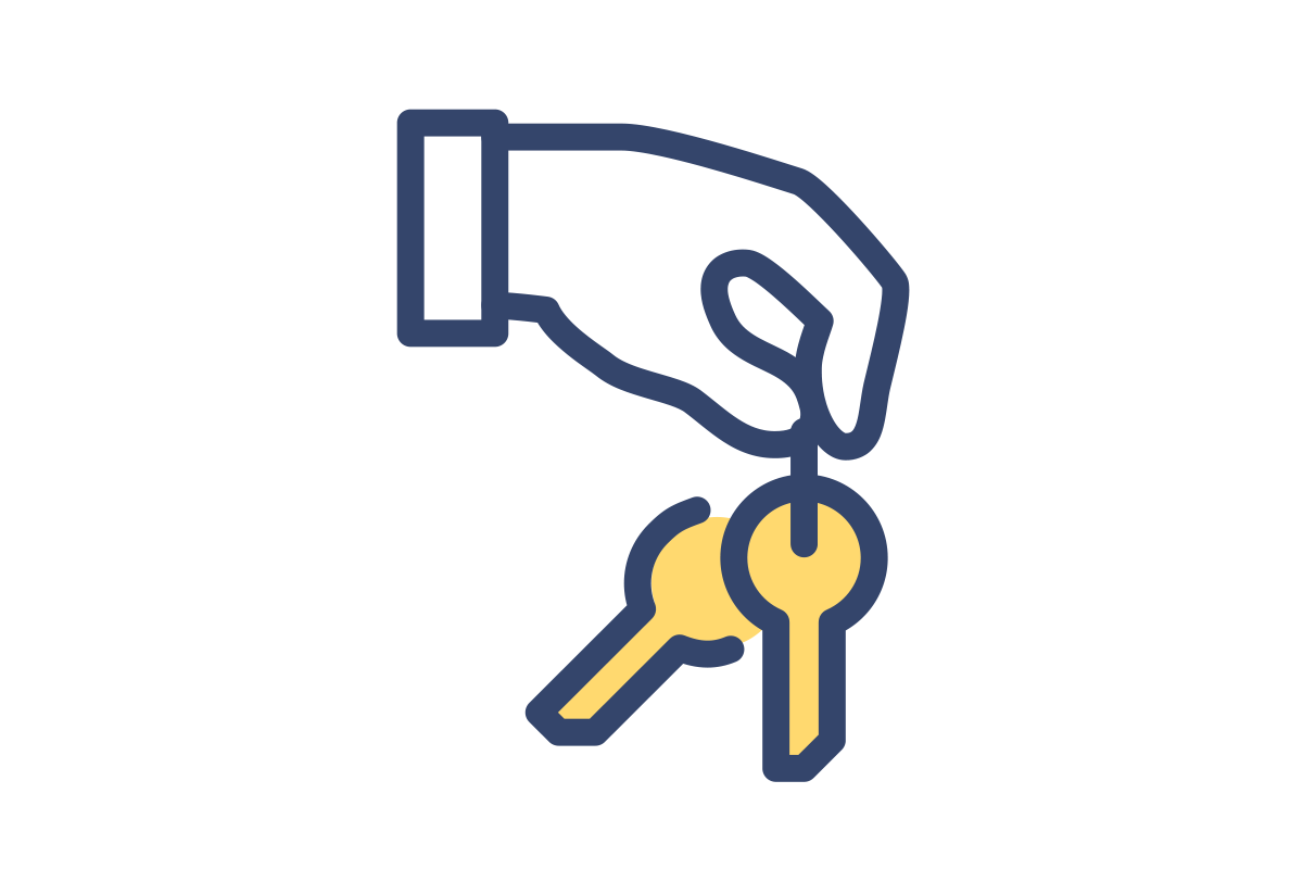 icon - hand holding keys
