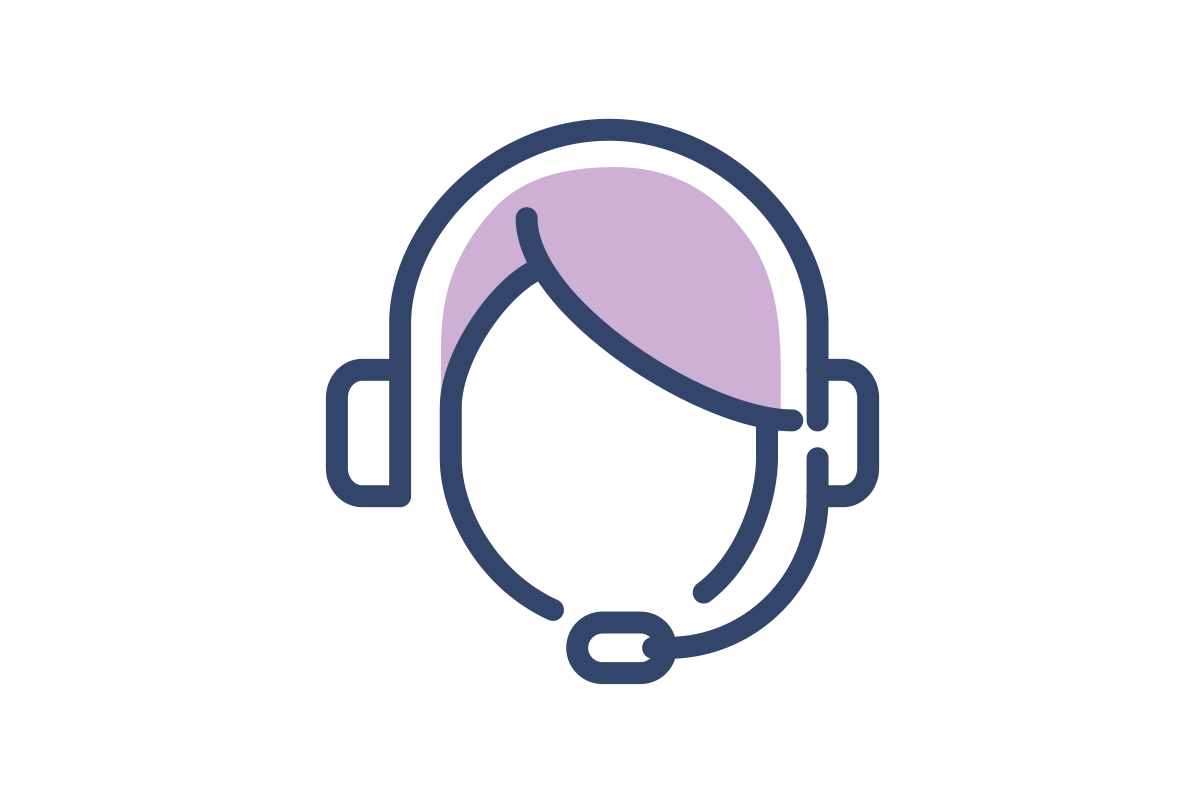 Icon -  Contact person with headset